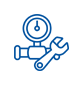Pipe wrench and pressure gauge
